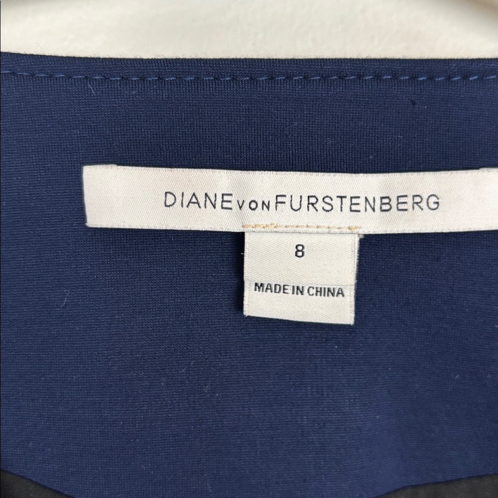 Diane Von Furstenberg Blue Black Tweed Cropped Blazer - 8 - Picture 4 of 8